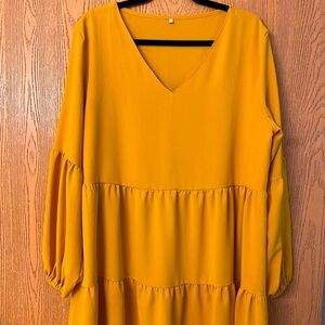 Yellow Women’s Long Sleeve Dress
